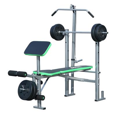 WM-203 다용도 조정 가능 웨이트 벤치, 낮은 로잉 머신 포함